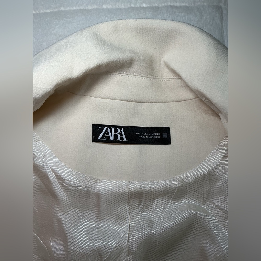 Zara Elegant Cream Sleeveless Blazer Vest - Picture 5 of 6